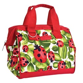 New SACHI Insulated Lunch Bag Tote Storage Container Carry Strap Leak Proof Lady Bug
