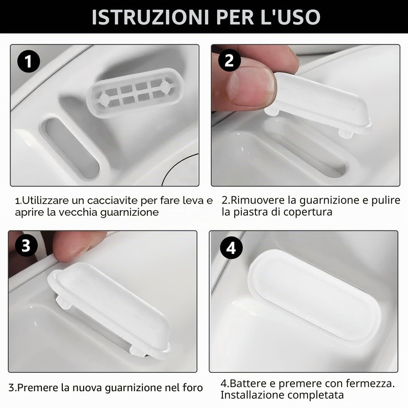 12 Pezzi Ammortizzatori WC, Paraurti per Coperchio Water, Cuscinetti Antirumore