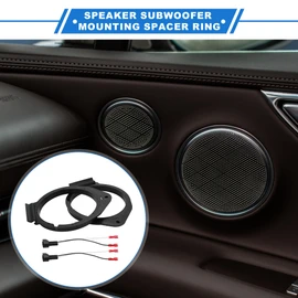 X AUTOHAUX 2 Set Speaker Spacer Ring Tweeter Speaker Spacer Adapter for GMC Yukon 2015-2022 Waterproof for 6x9'' ABS Black Front