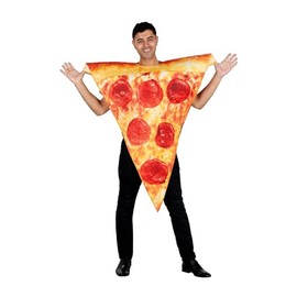 Pepperoni Pizza Adult Costume | One Size Red