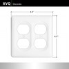 XVQ Ceramic Switch Plates Outlet Covers Switch Plate Cover White(Duplex