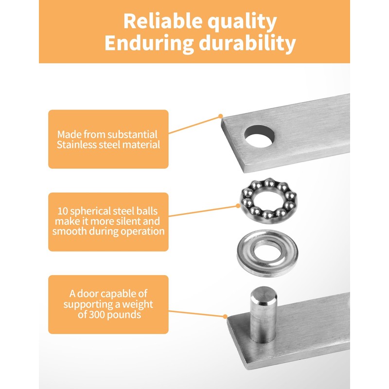 Heavy Duty Pivot Hinge for Wood Door with 360 Degree