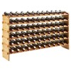 MilleLoom Bamboo Wine Rack Stackable, Freestanding Bottle Holder Storage Rack