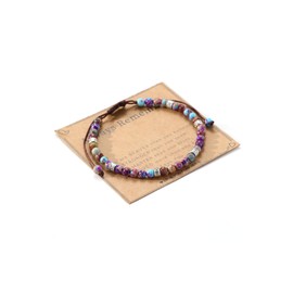 ANOBLEJRY Beaded Bracelets for Women Healing Bracelets for Women Crystal Beads for Bracelets Teens Teacher Gifts Birthday Gifts for Women