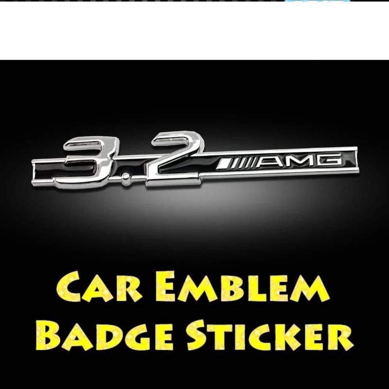 na 2 PCS NEW 3.2 A.M.G Racing Badge Emblem Sticker