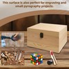 VIKOS Products 10.71x8x5.66-Inch Unfinished Wooden Box with Hinged Lid &