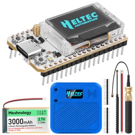 ESP32 LoRa V3 Development Board with 915MHz Antennas + 3000mAh Battery + Meshtastic Case, ESP32-S3 SX1262 CP2102 Integrated WiFi Bluetooth OLED Display for Arduino LoRaWAN IOT (N32 Version, Blue)