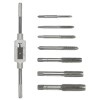 Kit Broca 7pz Machuelos Juego Milimetrico Y Llave Maneral Roscador