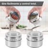 Vitdipy 4Pack Magnetic Spice Jars, Stainless Steel Containers with Clear