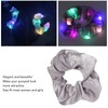 5pcs Light Up Scrunchies - Grey Satin Elastic Hair Scrunchy