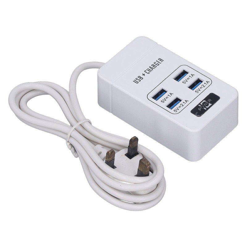 USB Socket Outlet Smart Fast Charging Multifunctional Portable White Small