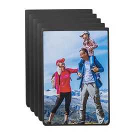 sourcing map 2.5 x 3.5 Inch Magnetic Picture Frames for Refrigerator, Black, 5 Packs