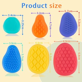 GWAWG 6PCS Fidget Toys Sensory Stone,Textured Worry Stone Fidget,fidget sensory stone toys,non-noise fidget desk toys Stress Calming Toys for Special Needs Anxiety Relief Kids,Adults