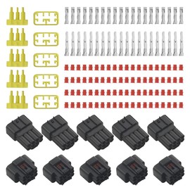 WMYCONGCONG 5 Kits 2.3mm 8 Pin Way Waterproof Electrical Wire Connector Plug Male and Female for Car Automotive Use