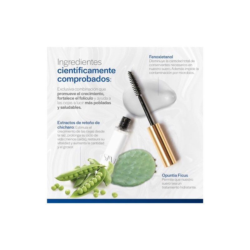 Silverlash Serum Premium para Cejas, Sin Hormonas, Fórmula Natural, 7