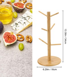 Pretzel Holder Stand, Bamboo Pretzel Rod Holder, Bamboo Tree-Shaped Pretzel Stand For Pretzel Display and Hanging Sausage Stand, Pretzel Holder for Christmas Wedding Birthday Treat Party (2PCS)