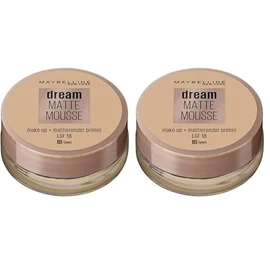 Maybelline New York Make Up, Dream Matte Mousse Make-Up, Mattierend, Nr. 40 Fawn (Packung mit 2)