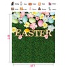 CHAIYA 6X8FT Happy Easter Backdrop Spring Green Grass Photography Background