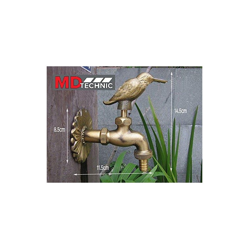 MD technic Nostalgic Hummingbird Outdoor Garden Tap Outlet Tap Antique