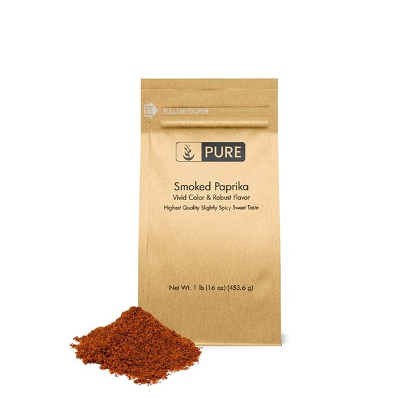 Smoked Paprika (1 lb) by Pure Ingredients, Eco-Friendly Packaging, Gluten-Free, Spice & Seasoning, Cool, Smoky, & Mildly Spicy Flavor (Also in 8 oz)