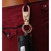 AIXUAN Zinc Alloy and Black Leather Keychain, 2 Keys Rings,Comes