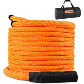 Kinetic Recovery Tow Rope 3/4 in x 30 FT, with Heavy-Duty Offroad Snatch Strap, Vehicle Orange Recovery kit for Jeep car Truck ATV UTV SUV