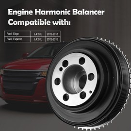 594-761 Engine Harmonic Balancer Crankshaft Pulley Compatible with Ford Explorer 2012-2013, Edge 2012-2015, DOHC L4 2.0L, Replace# AG9Z6312A, AG9Z6312B