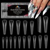 EBANKU 150PCS Polygel Tips Nagelformen, Wiederverwendbar Dual Tips Nägel für