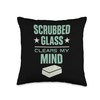 Aquarium Cleaner Fish Tank Technician Algae Scrub Throw Pillow