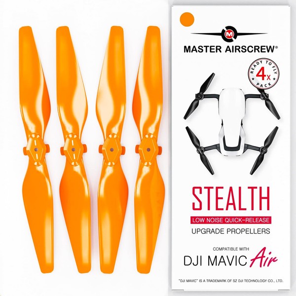 Master Airscrew Stealth Propellers for DJI Mavic Air - Orange, 4 pcs