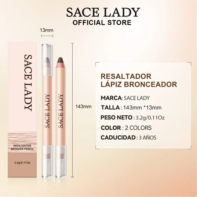 Sace Lady Lápiz Para Contorno Corrector Facial Doble Punta