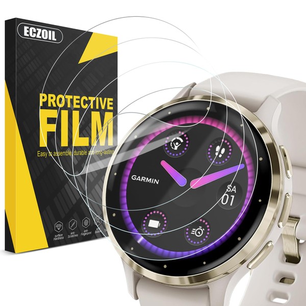 ECZOIL Pack of 4 Screen Protectors Compatible with Garmin Venu