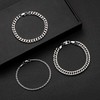 Yoosteel Silver Stackable Bracelets Stack for Men Non Tarnish