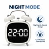 Digital Alarm Clock with Loud Double Bell Alarm for Heavy