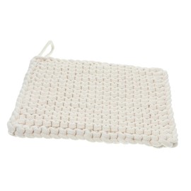 Ipetboom Square Woven Cotton Pot Mat Thick Heat-Resistant Trivet for Hot Dishes Creative Japanese Design for Kitchen Use