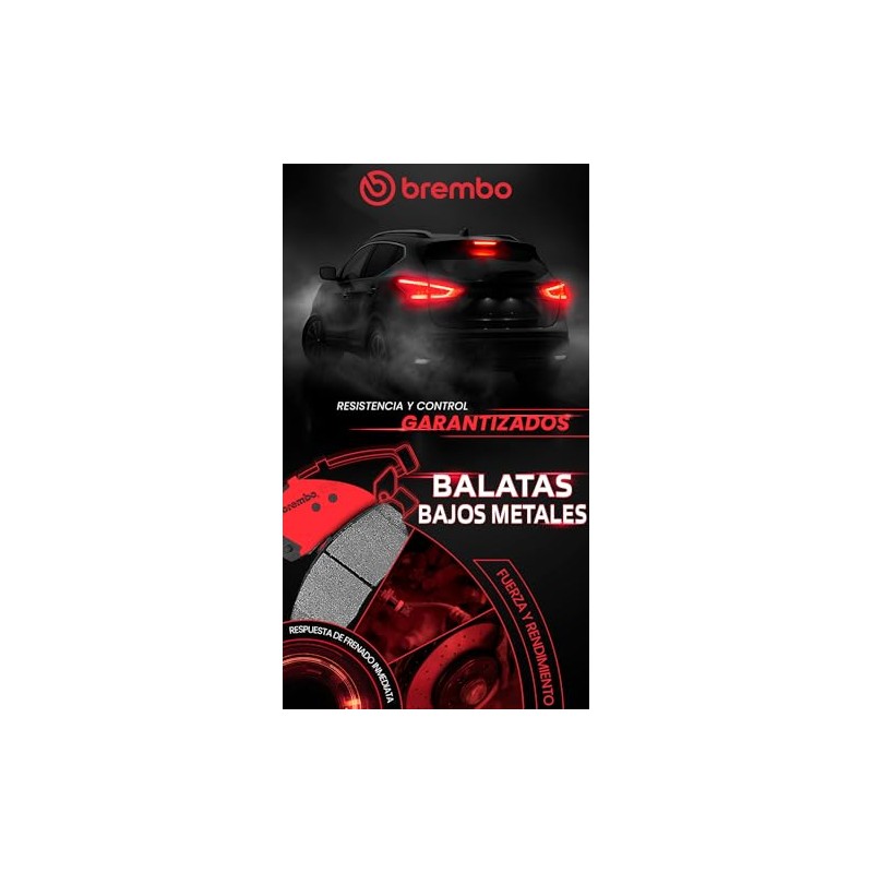 BREMBO Kit De Balatas Bajos Metales Delanteras Y Traseras Compatible