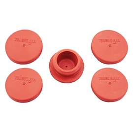5 pack of TORQUE Hub Cap Red Rubber Plug 1-1/8" Wheel (Replaces Stemco 3595990) (5 x TR3595990)