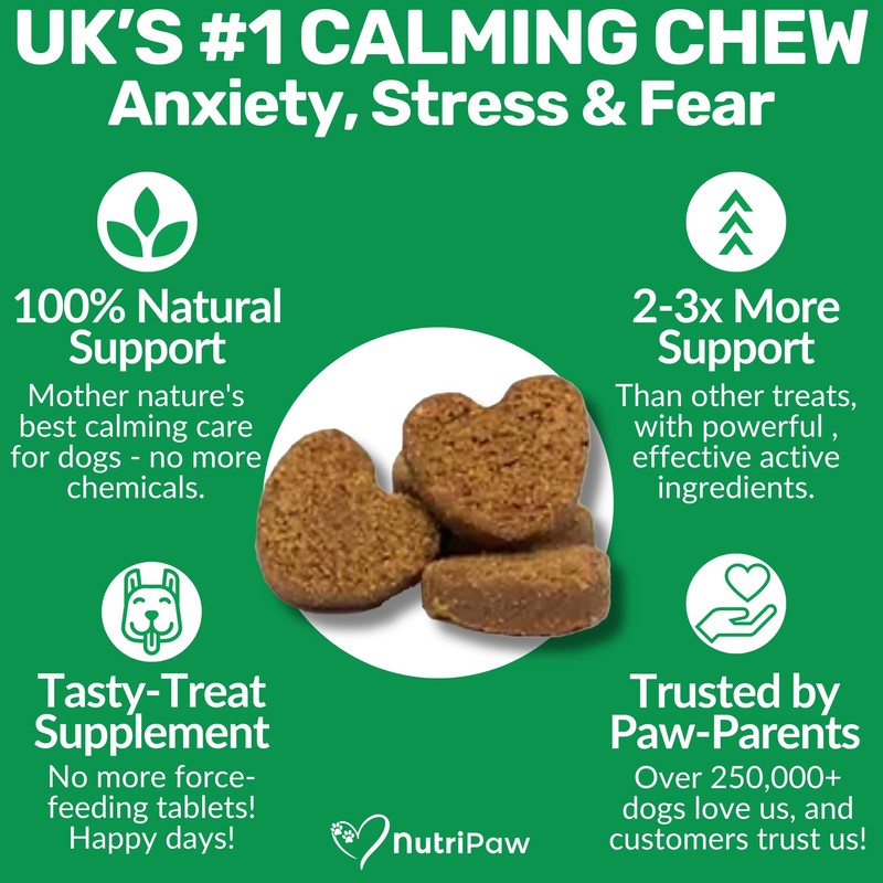 NutriPaw NutriPaw Calming Treats For Dogs - Reduce Stress, Fear,