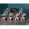 Approx 2"- Black and Brown Cow Print Rubber Ducks (#6)