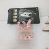 24Pcs French Tips Press on Nails Short Square Valentines Fake