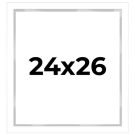 24x26 Shadow Box White 1 Inch Deep Display Frame | 1.5 Inch Wide Moulding | Includes Shatter Resistant Acrylic Plexiglass, Acid-Free Foamboard Backing and Hanging Hardware