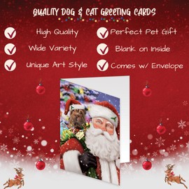 Christmas Jolly St Nick Shar Pei Dog Greeting Cards - Adorable Pets Invitation Cards with Envelopes - Pet Artwork Christmas Greeting Cards (50 Greeting Card)