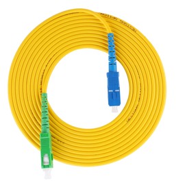 2 piezas Puente de fibra 5m SC/APC-UPC Cable de conexión de fibra óptica de modo único Cable de red Cables de fibra óptica