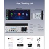 Single Din Car Stereo Wireless Carplay Android Auto, 6.8 Inch