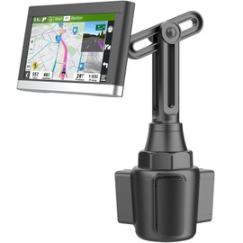 SkyTitan for Garmin GPS Car Mount Cup Holder Replacement 17mm Ball Mount with Adjustable Height Angles fit Garmin Nuvi Drive Dezl Portable Navigator, Black