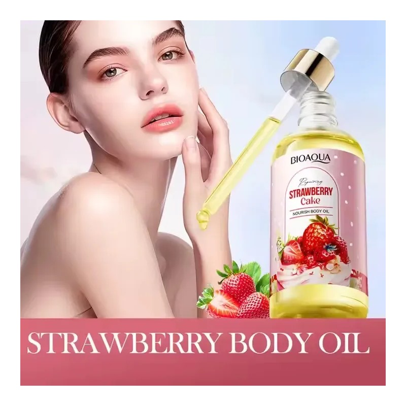 Kit Facial Y Corporal Pastel De Fresa Bioaqua Con 3
