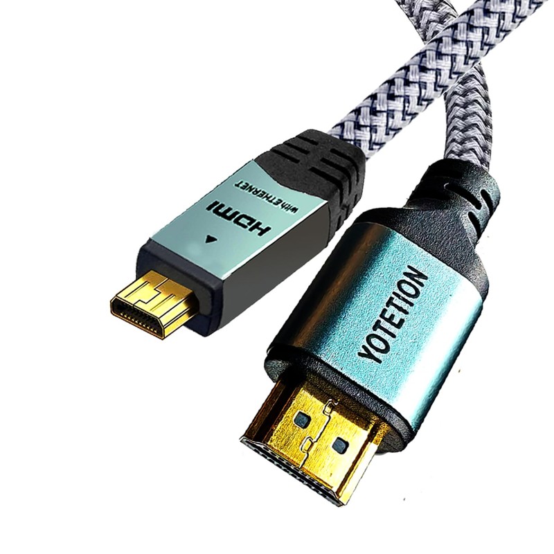 YOTETION 4K Micro HDMI to HDMI Male Cable 25FT, 4K@60Hz