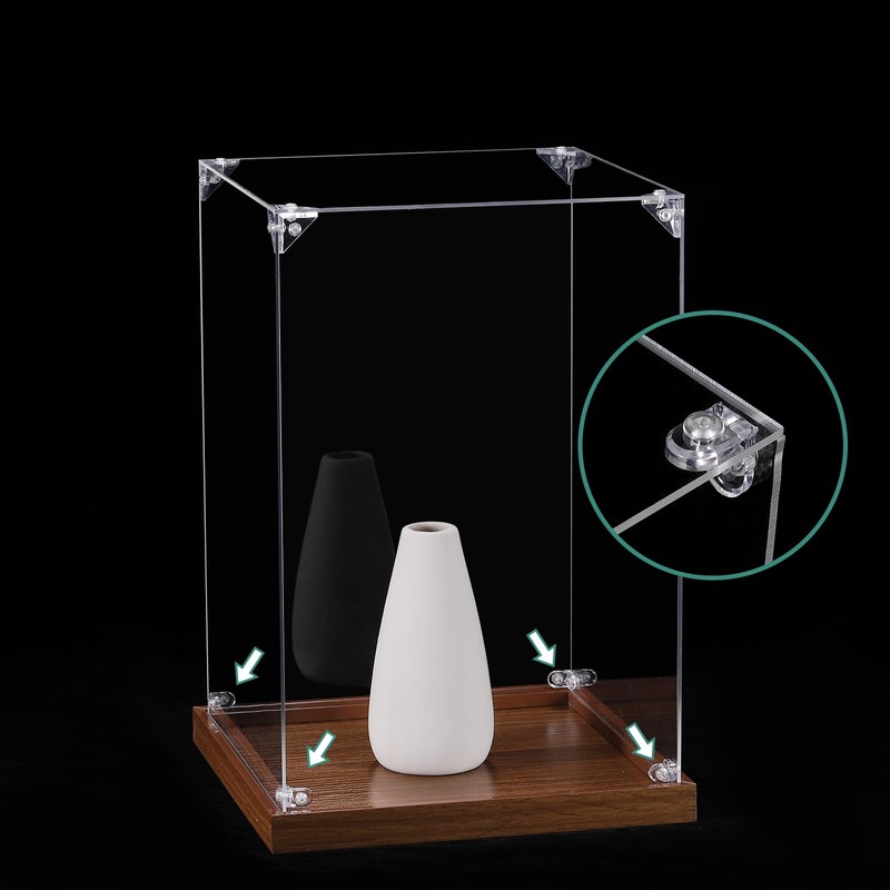 uxcell 20 Set Acrylic Corner Bracket, L-Shaped Corner Connector Joint