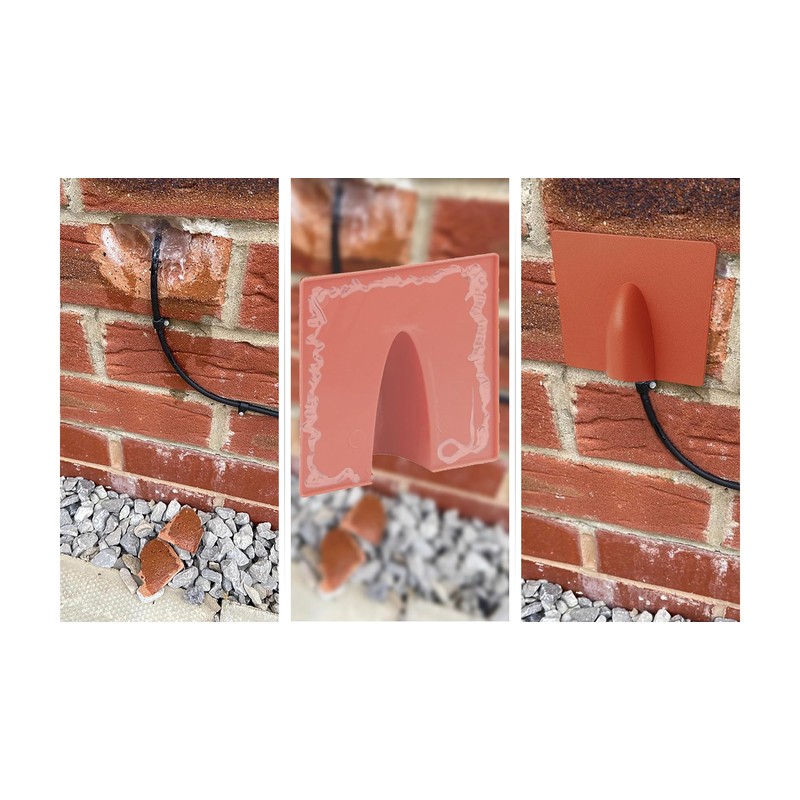 1STec 2 x Brick Brown External Drill Damage Weather Shield