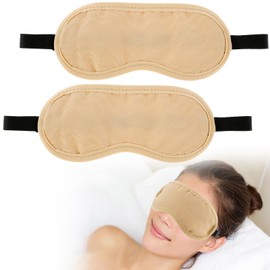 2 Pcs Castor Oil Pack Wrap for Eyes, Reusable Natural Bamboo Flannel Castor Oil Compress Wrap with Adjustable Elastic Strap, Soft Comfortable Castoroil Pack - Less Mess, Comfort Sleep (A)